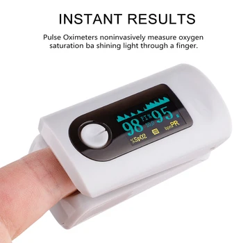 

LED Digital Finger Pulse Oximeter Blood Oxygen Saturation Meter Finger SPO2 PR Monitor Health Care Tool for Adults Kids