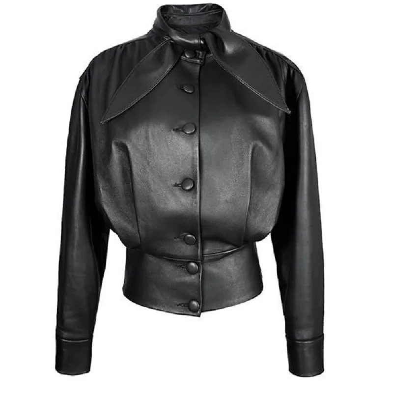 2020 New Fashion Autumn Women Leather Jacket Motorcycle Women's PU Slim Female High Imitation Outwear | Женская одежда