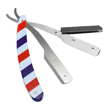 

1Set Folding Safety Straight Edge Shaving Razor Barber Razor Blades Shaver Knife Hair Removal Tool Blades 10pcs With