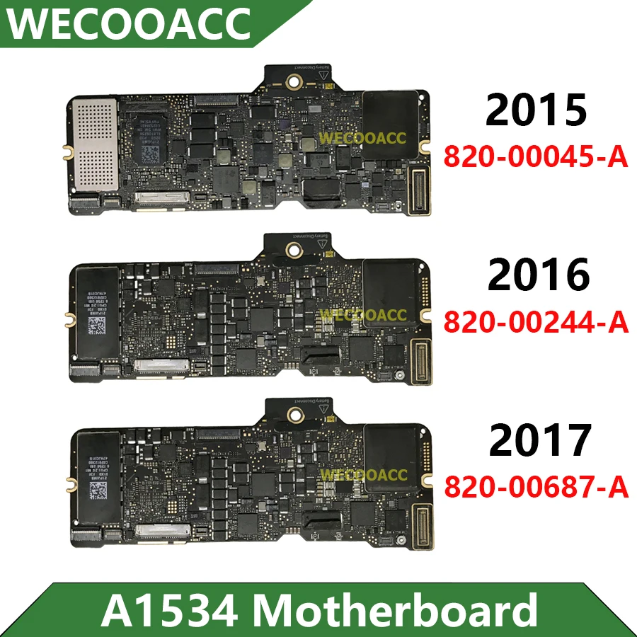 Материнская плата A1534 256 ГБ 512 для Macbook Retina 12 дюймов логическая 2015 820-00045-A 2016 820-00244-A