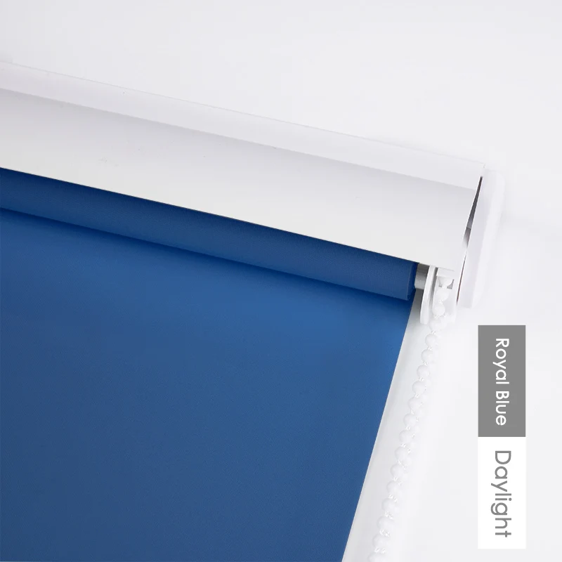 Daylight-royal blue Без буровой системы рулонные шторы сделаны для измерения светильник передачи или затемняющие рулонные шторы Водонепроницаемая БАЛДАХИНА - Цвет: Daylight-royal blue