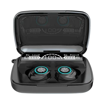 

TWS Earphones M17 In-Ear Wireless Bluetooth 5.0 Headset Mini Earbuds with Microphone Digital Display Touch Control Earphone