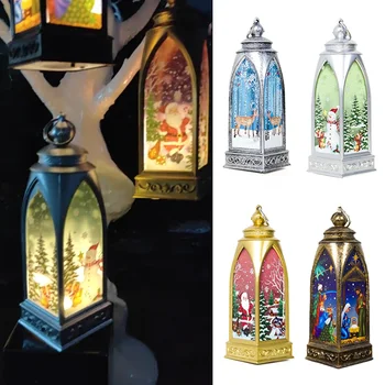 

Plastic Candle Light Christmas Gift Santa Claus Beautiful Home Decoration Snowman Table Lamp Hanging Light Creative