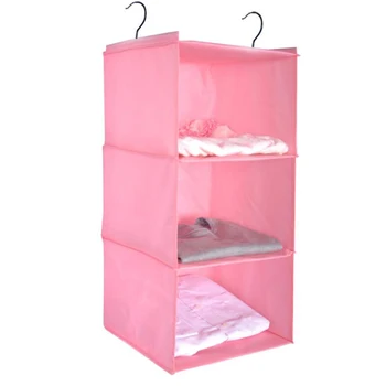 

3 Layers Interlayer Drawer Type Wardrobe Hanging Storage Bag Organizer Debris Storage Box Hanger
