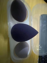 Juego de esponjas de maquillaje, esponjilla de látex saludable, suave, en húmedo y seco, herramientas de maquillaje cónicas, caja de plástico exquisita, 3 /4 Uds.