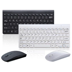 Mini teclado do rato sem fio para computador portátil desktop mac computador de escritório em casa ergonômico gaming keyboard mouse combo multimídia