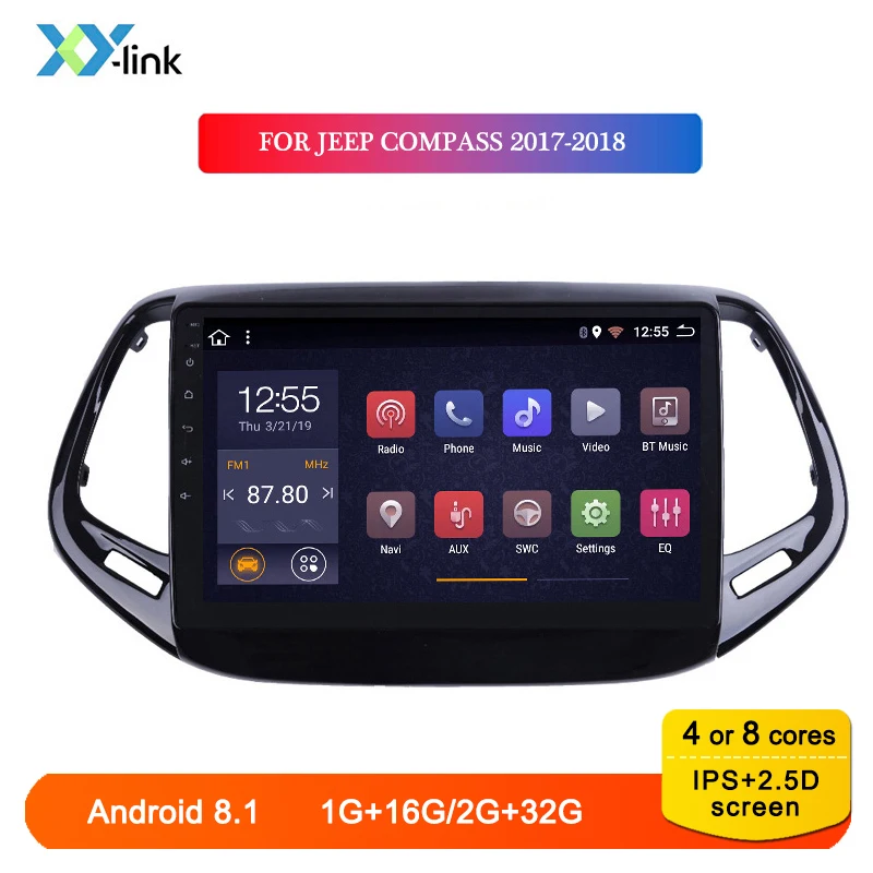 

IPS 2.5D 9 inch Android 8.1 Car Radio multimedia video Player for Jeep COMPASS 2017-2018 GPS Navigation Audio BT 2 din no dvd