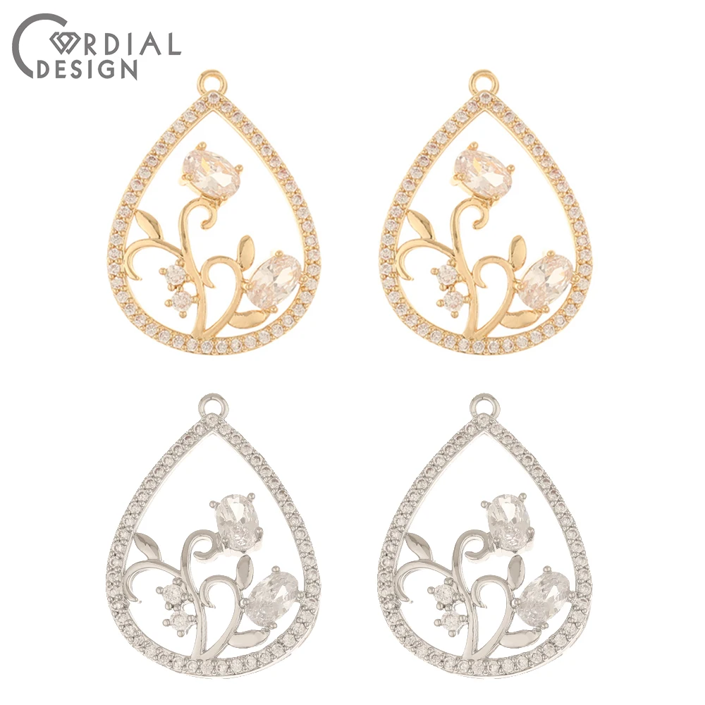 Cordial Design 20Pcs 21*28MM Earrings Pendant/DIY Making/Jewelry Accessories/Hand Made/Flower Shape/Jewelry Findings Components - cordial