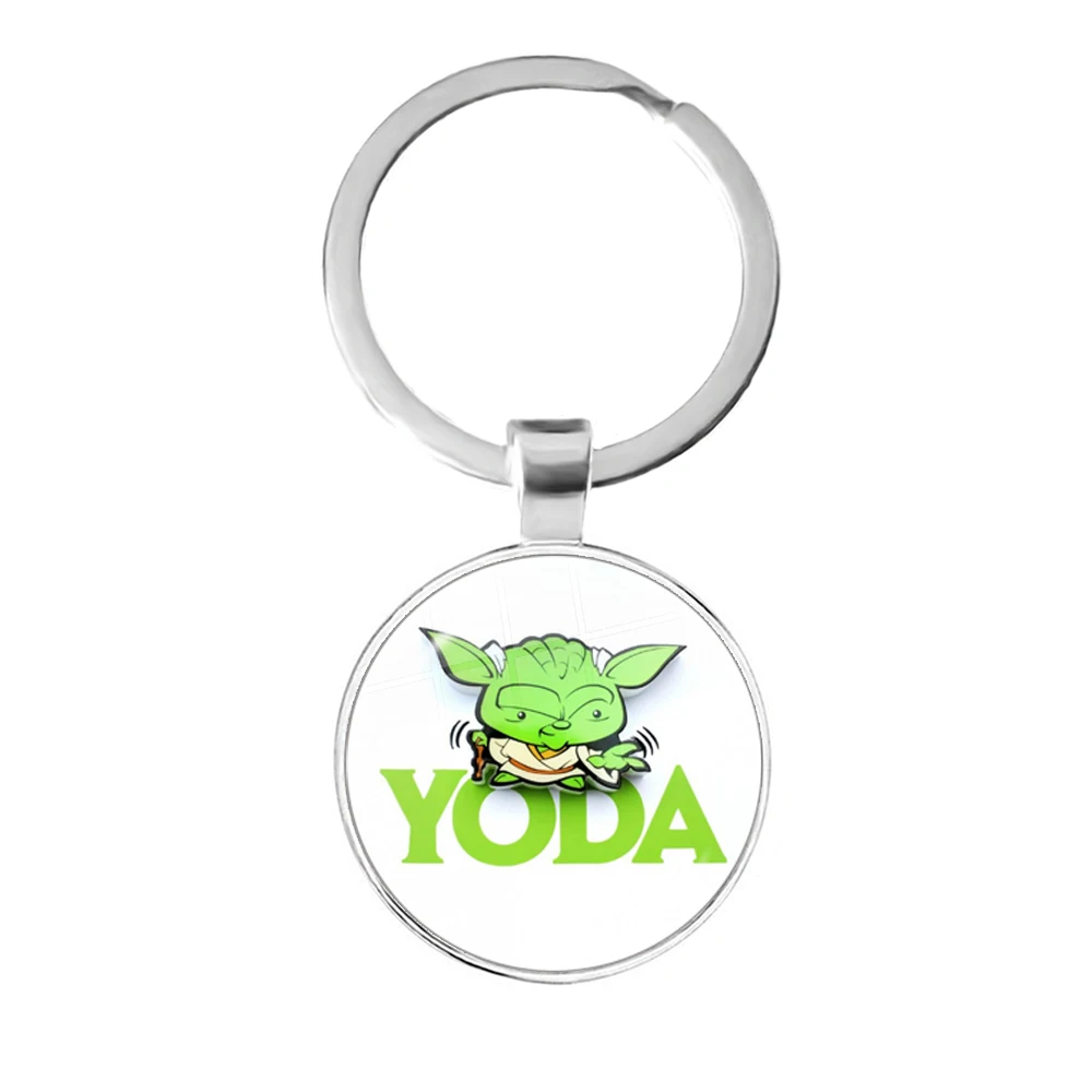 YODA брелки с подвеской в виде кабошона из детского стекла серия мотивом Мандалора