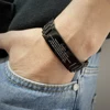 MYLONGINGCHARM Personalized Men Bracelet-free engrave your message-15MM wide  Black Stainless Steel  Men Watch Band Bracelet ► Photo 2/6