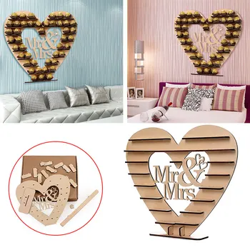 

Mr & Mrs Showing Stand Display Stand Economic Creative Beautiful Ferrero Rocher Wooden Heart-Shaped Candy Birthday Gifts