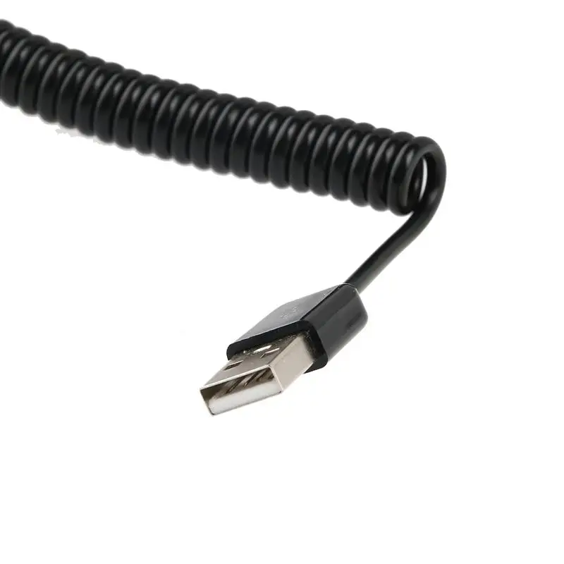 1 м пружинный спиральный USB-C USB 2,0 type C Мужской к USB Micro 5 Pin кабель для зарядки данных для Macbook/ChromeBook/Nokia/Asus Zen AiO