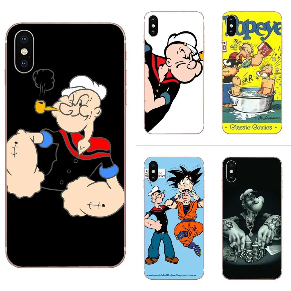 Soft Coque Cartoon Classic Comics Popeye Poker For Galaxy Grand A3 A5 A7 A8 A9 A9S On5 On7 Plus Pro Star 2015 2016 2017 2018 | Мобильные
