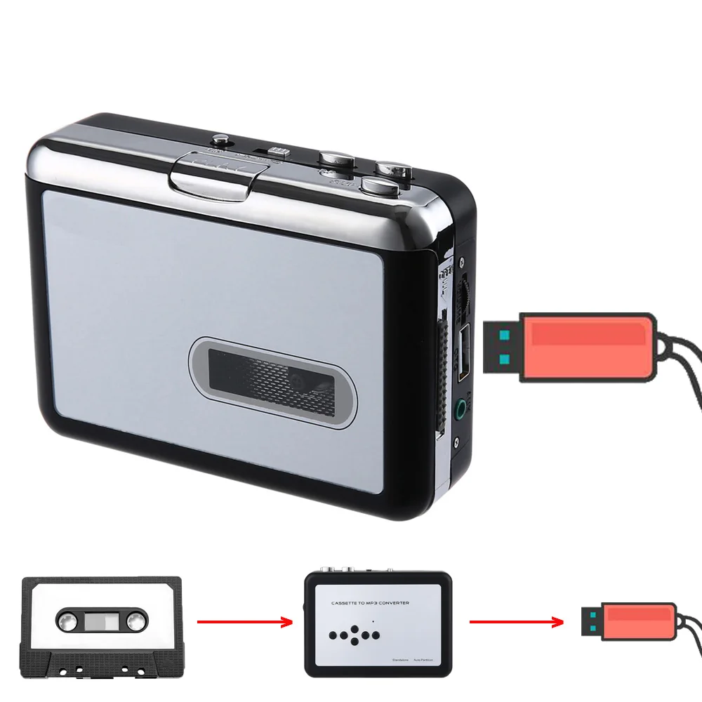 Neue Kassette Player USB Walkman Kassette Band Musik Audio zu MP3 Converter  Player Sparen MP3 Datei zu USB Flash/USB Stick - AliExpress Computer und  Büro
