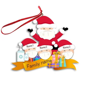 

Party Home Holiday Multifunction Christmas Decoration Tree Doorway Hanging Santa Claus Pendant Printed DIY Ornaments Living Room