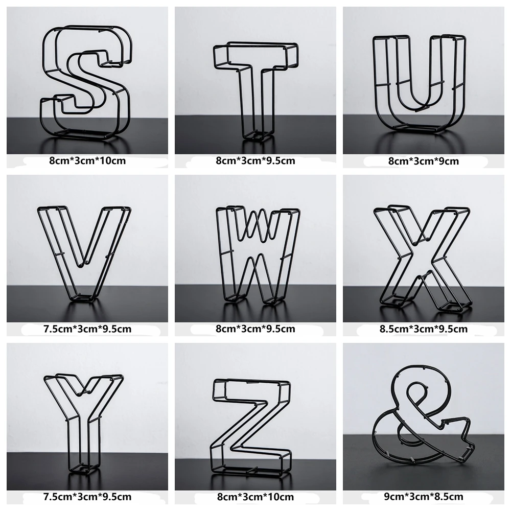 Ornament Sign Desk Decor Metal Hollow Letter Alphabet Personalised Name Name Design DIY Art Craft Wedding Party Gift Home Decor metal letter sign,metal letter decoration