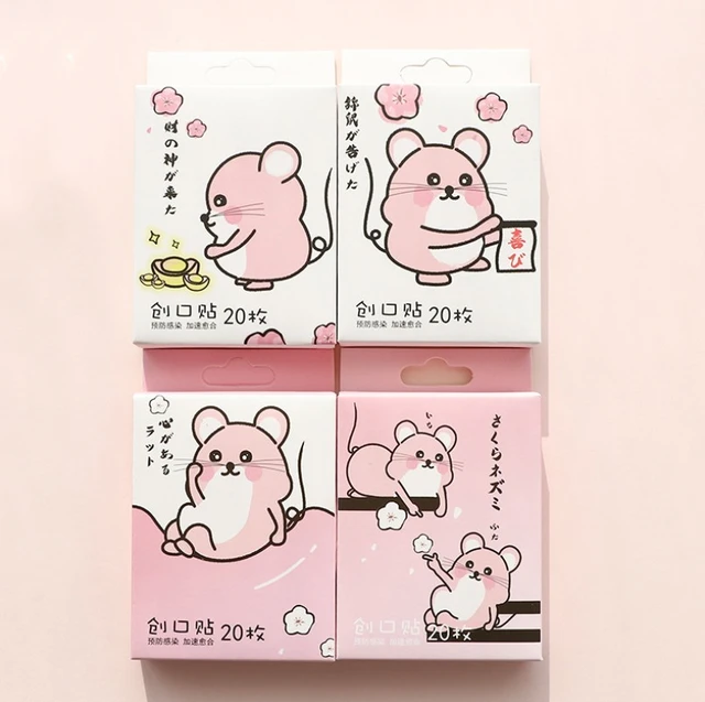 20pcs/box Cartoon Kids Bandages Adhesive Bandages Wound Plaster First Aid Hemostasis Band Aid Sterile Stickers NO.9