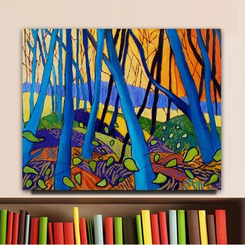 

David Hockney Winter Trees Canvas painting Modern Pictures Canvas Print Poster For Living Room Wall Abstract Art Decoration