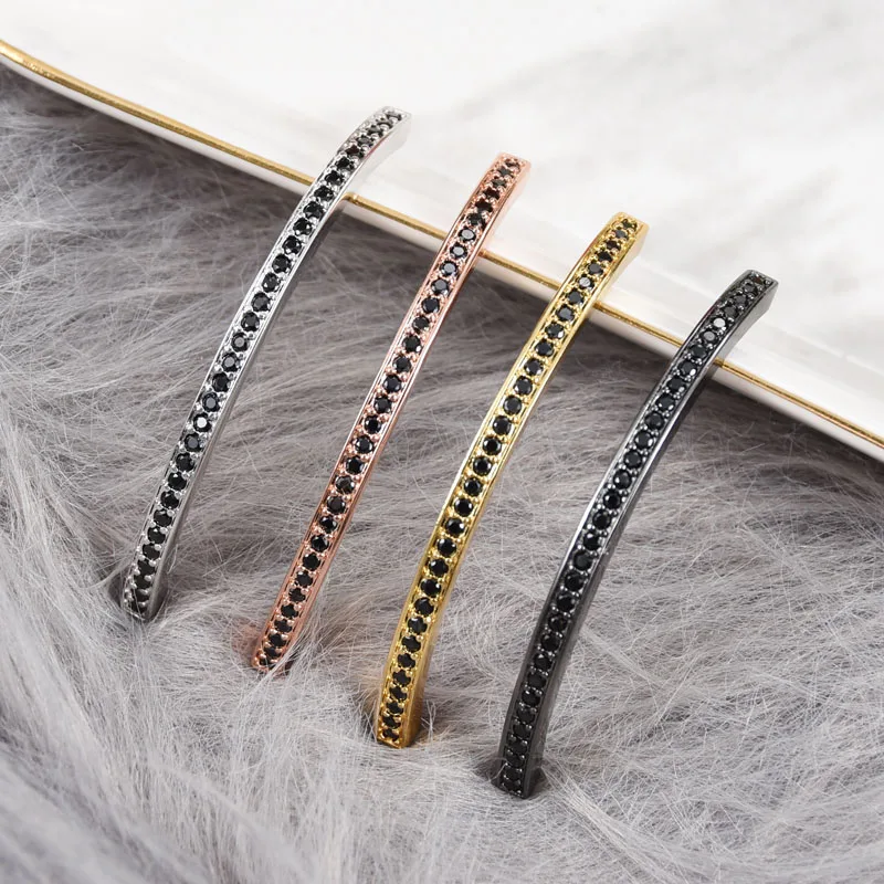 Long Strip Beads Micro Pave Cubic Zirconia Bead for Jewelry Bracelet DIY Hand Making | Украшения и аксессуары