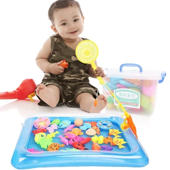 

Magnetic Play Water Swimming Children Summer Fishing 3D Fish Pool Water for Kids Outdoor Game Fun Summer Baby Bath Toy Set