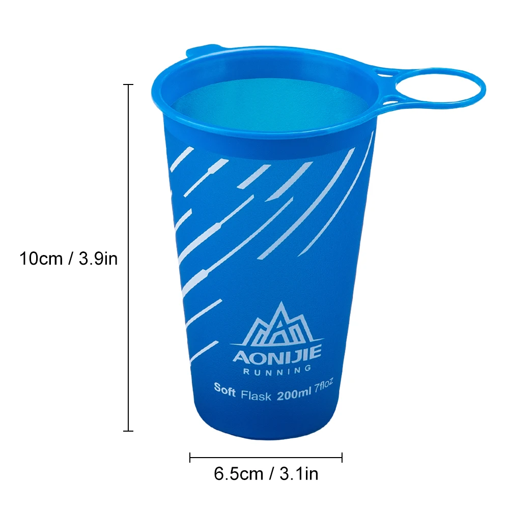 AONIJIE 200 мл велосипедные бутылки для воды BPA Складная мягкая чашка для воды для спорта на открытом воздухе для марафона, велоспорта кемпинга бега