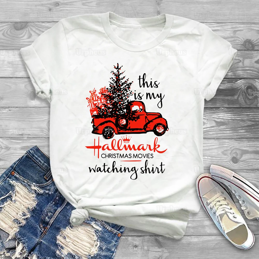 Hallmark/Рождественская футболка с надписью This Is My Hallmark Забавные футболки для