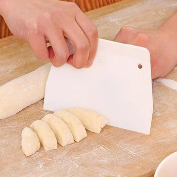 

Pastry Cutters,Plastic scraper trapezoid scraper small cream cake dough cutter baking scraper