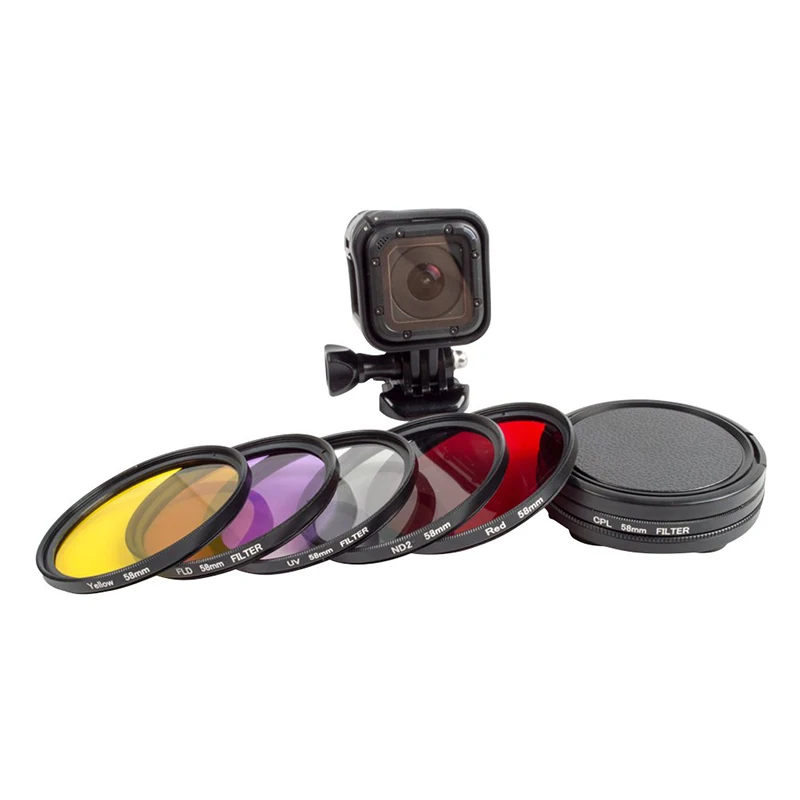 Подводный Дайвинг фильтр для Gopro Hero 4 5 session Cube крышка объектива протектор Водонепроницаемый фильтр для Go Pro Аксессуары