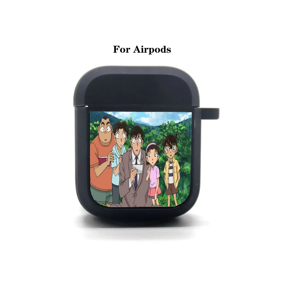 

Anime Detective Conan AirPods 2 case Cover Apple AirPods 2 Earphone bag Soft Silicone Bluetooth Protective Earphone Case
