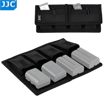 

JJC DSLR Camera Battery Pouch Bag For Canon EOS RP EOS M6 Mark II M6 M5 77D 800D 760D 200D Cameras Batteries Case SD Card Holder