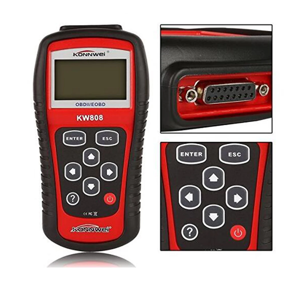 Vehemo KW808 автомобильный код неисправности OBD2 EOBD диагностический сканер obd-ii сканер automotivo Профессиональный автоматический считыватель сброса инструмента