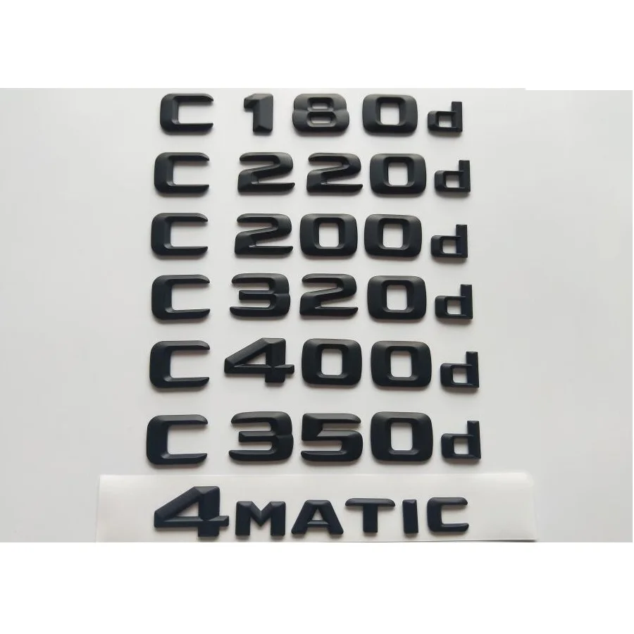 Матовый черный эмблемы для Mercedes Benz W204 W205 C180d C200d C220d C240d C250d C260d C300d C320d C350d C400d C500d 4matic интерактивного компакт-диска