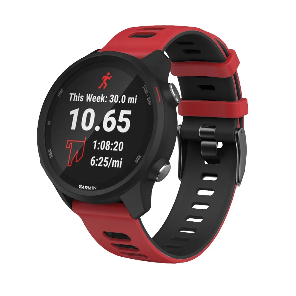 Для Garmin 245 ремешок официальная Кнопка Силиконовый ремешок для часов спортивный ремешок для Forerunner 245 M/Vivoactive3/Vivomove HR 645 браслет