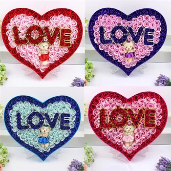 

Artificial Flowers Valentine's Day DIY Soap Flower Gift Rose Box Bouquet Wedding Home Festival 2020 New Year gift Decor #3d23