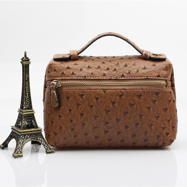 Fashion Designer Handbag Ostrich Pattern Portable Bag Clutch Bag 2022 Lady Hand Bag Purse Make Up Bag Trend Bag