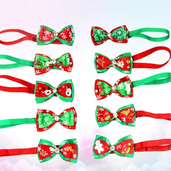 

15Pcs Cute Christmas Pet Dog Bow Ties Dog Collar Neckties Adjustable Dog Ties Dog Accessories (Mixed Colors)