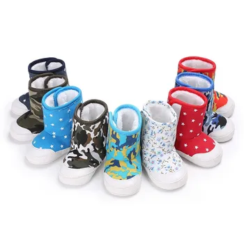 

autumn infants warm shoes winter baby boys girls shoes canvas baby girls booties Leather boy baby boots