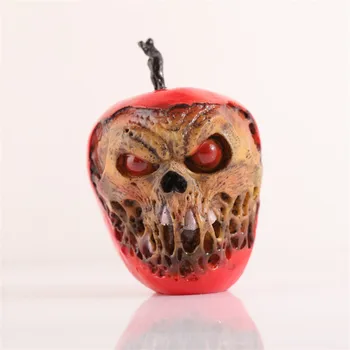 

Free shopping Death Skull Apple Statue Underworld Death Court Devil Halloween Red apple Resin Model Collection Toys Y1039