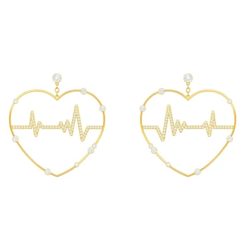 

High-quality SWA new elegant and shiny heart-shaped earrings for wife anniversary enthusiasts