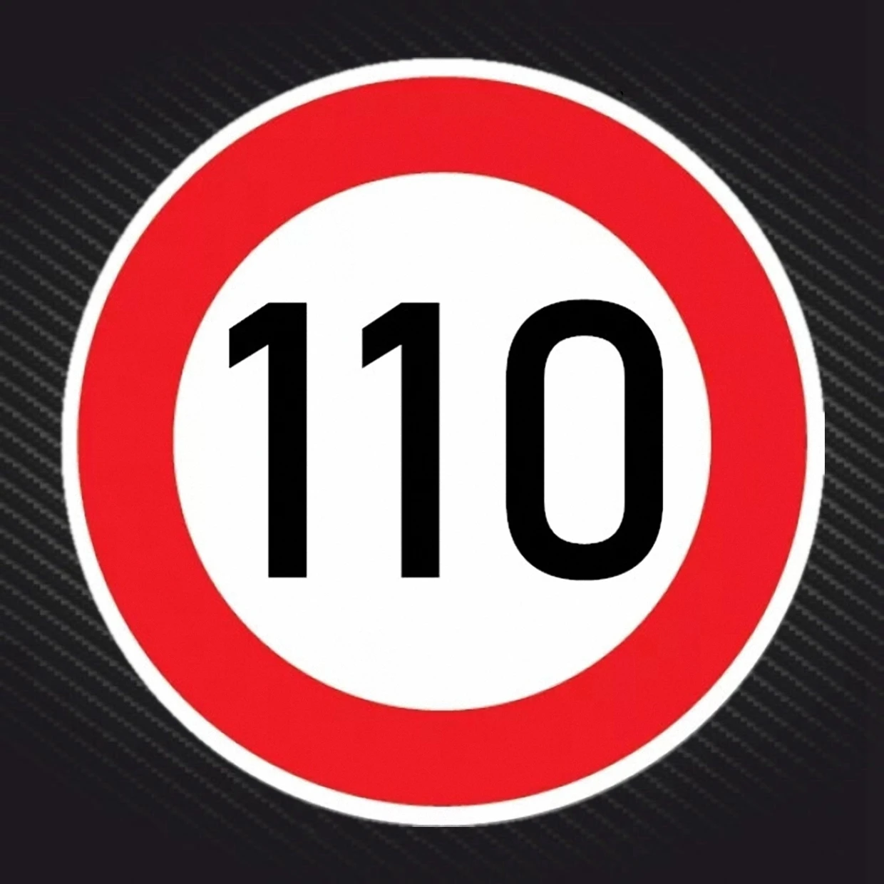 PVC-0078-Speed-Limit-110-km-16-cm-Self-adhesive-Decal-Car-Sticker ...