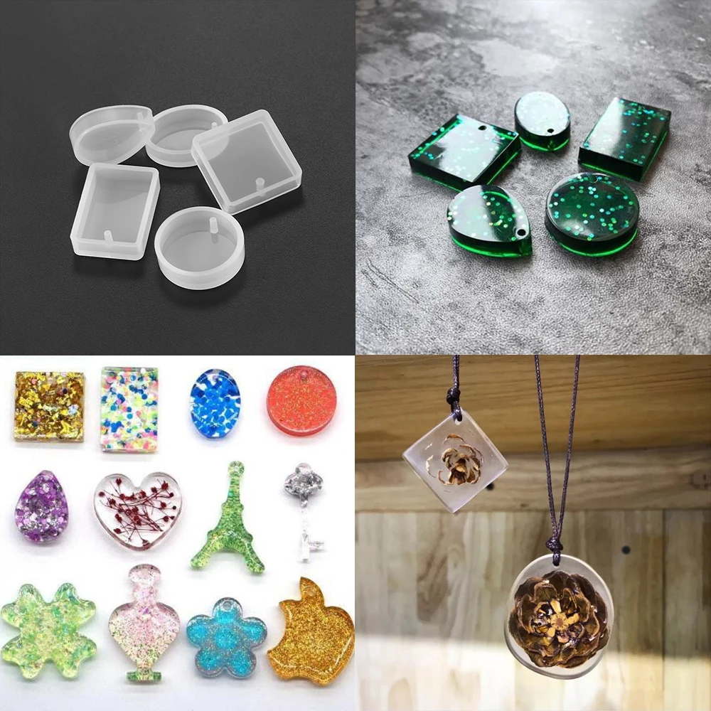 1pcs/set Necklace Pendant Silicone Molds UV Resin Epoxy Resin Mould For  Handmade DIY Jewelry Making Finding Tools Supplies - AliExpress