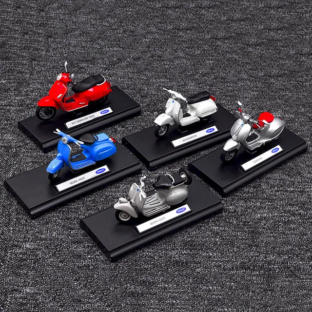 US $13.21 Welly 1/18 VESPA Scooter Motorcycle Motorbike Diecast Display Model Toy For Kids Boys Girls