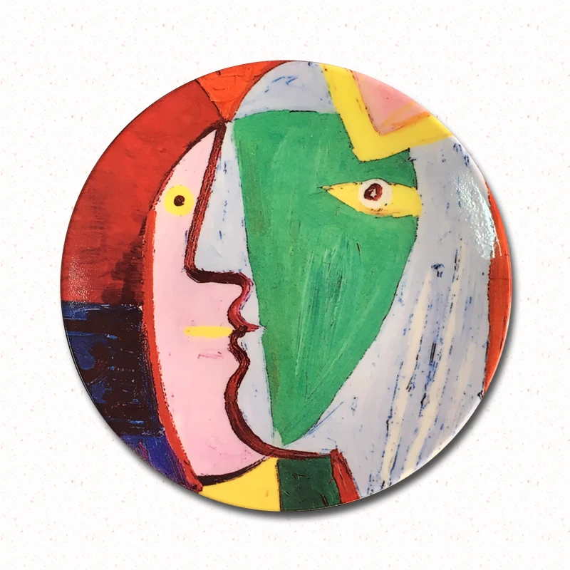 Знаменитый Пикассо, картина маслом, декоративная тарелка, испанская абстрактная настенная подвесная тарелка, украшение для дома/отеля,, 8 дюймов - Цвет: 10
