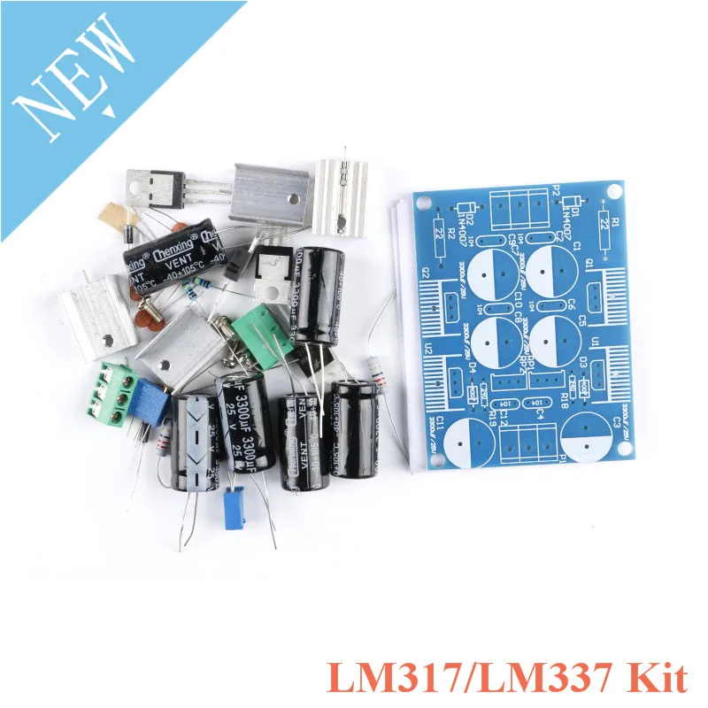 LM317/LM337 DIY Kit модуль питания регулируемый Напряжение регулятор переключатель