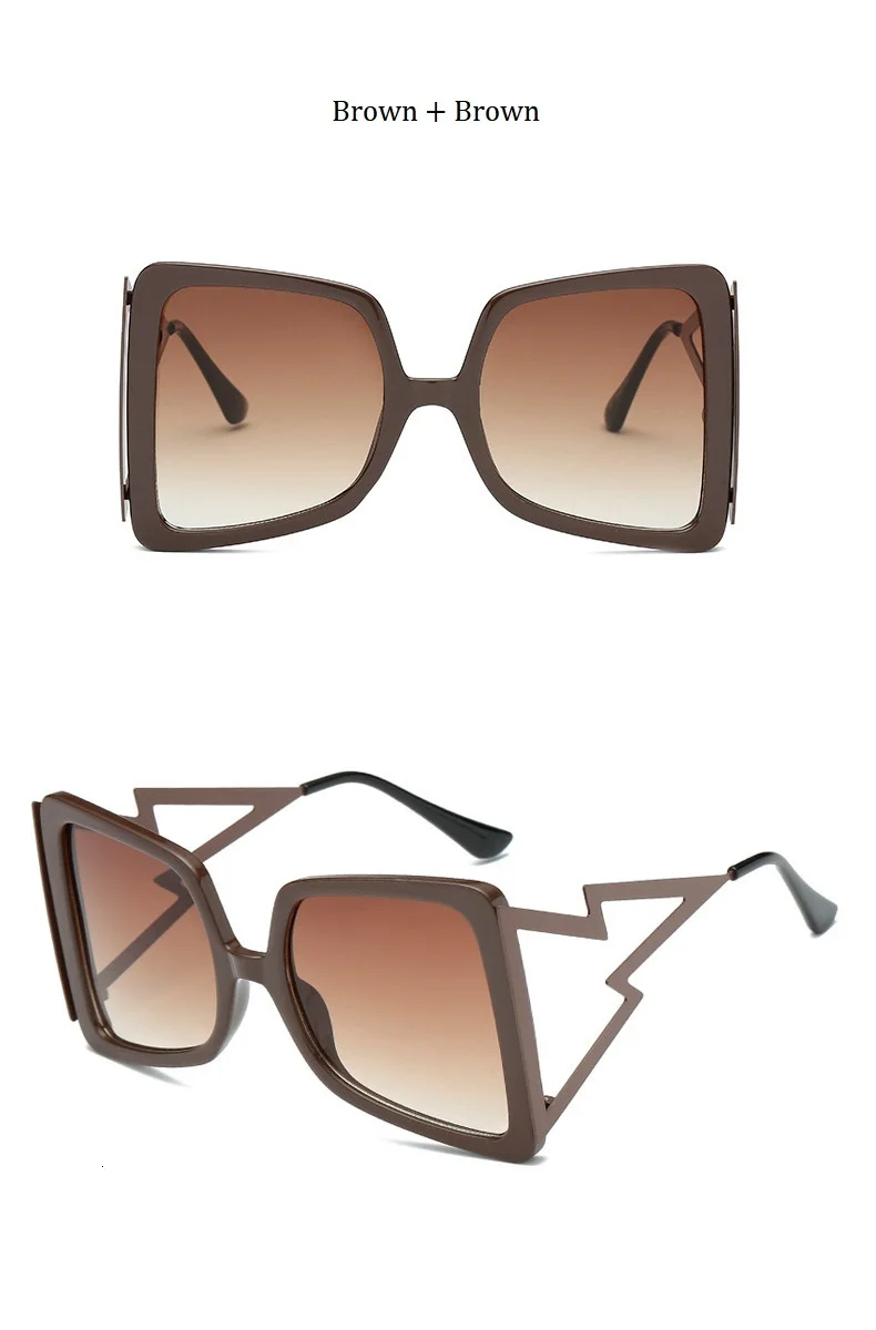 Брендовые дизайнерские негабаритные Квадратные Солнцезащитные очки унисекс, женские трендовые солнцезащитные очки с большими металлическими ножками, солнцезащитные очки для женщин, готические солнцезащитные очки для мужчин