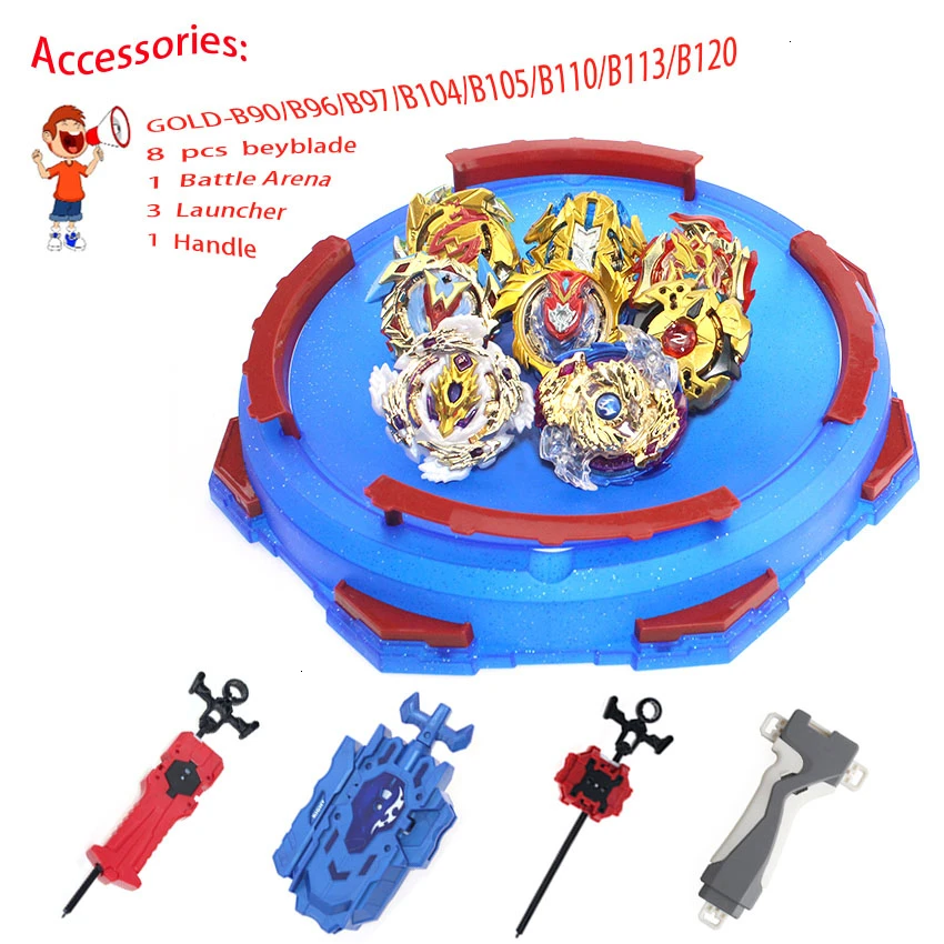 8pcs Toupie Beyblade Arena Металл Fusion Avec Lanceur Bayblade Bleyblade Burst с пусковым устройством дети Bey Blade лезвия игрушки для детей - Цвет: 8pcs