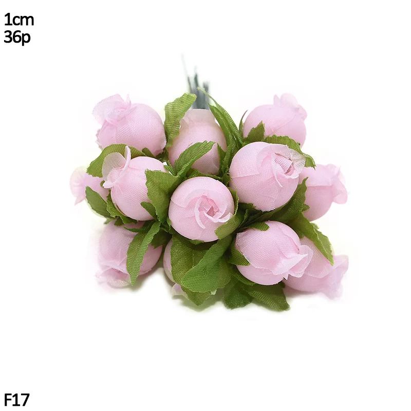 F17-36pcs pink Розовый Гибридный цветок вишня тычинки ягоды ручной работы искусственный цветок DIY ВЕНОК для украшения торта/ремесла/нейлон цветок DIY подарок - Цвет: F17-36pcs pink