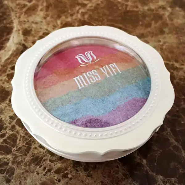 Радужный стиль тени для век highlighter пудра Макияж Палитра Профессиональный или домашнего использования Косметическая прессованная тени для век