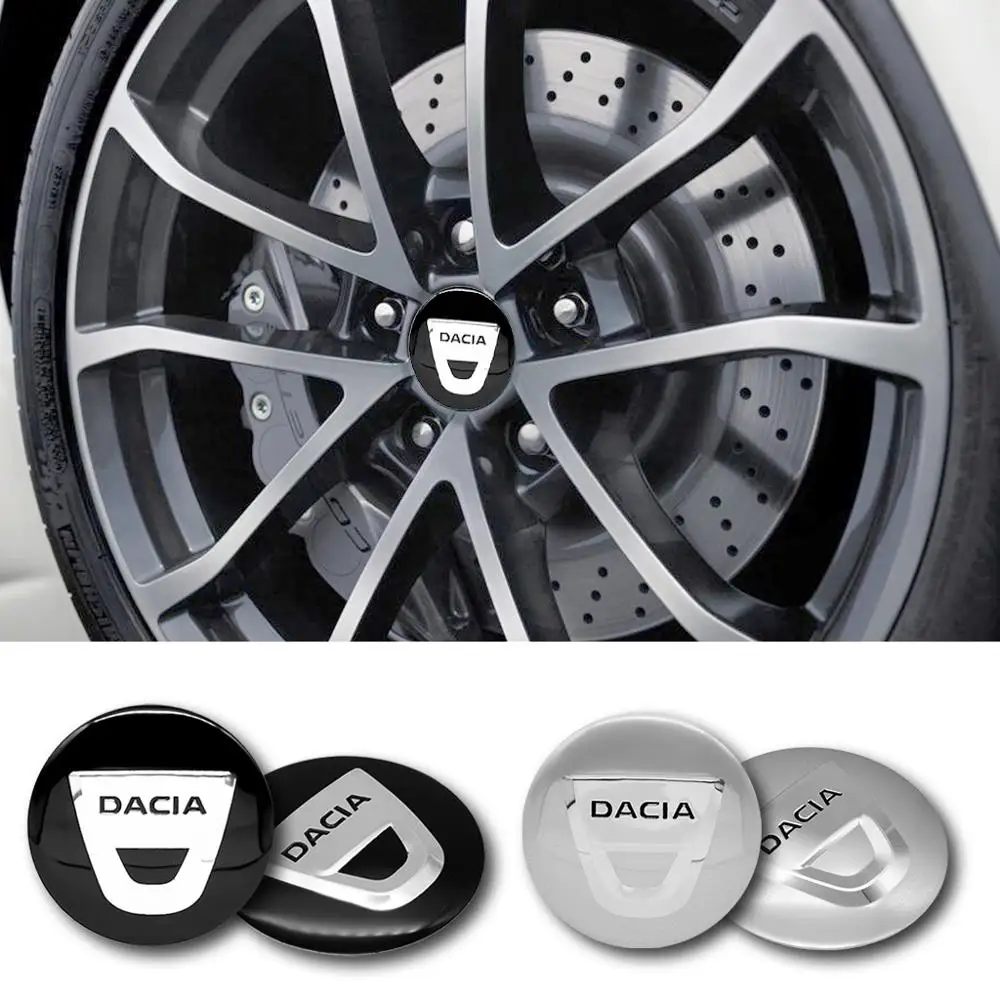 

4pcs 56mm DACIA Car logo Wheel Center Cap Badge Creative decoration emblem sticker for Dacia Duster Logan Sandero 2 Mcv Sandero