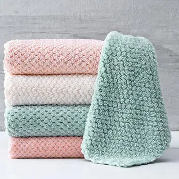 

1/2Pcs Kitchen Strong Water Absorbent Cleaning Dish Cloth Anti-Oil Cars Towel
